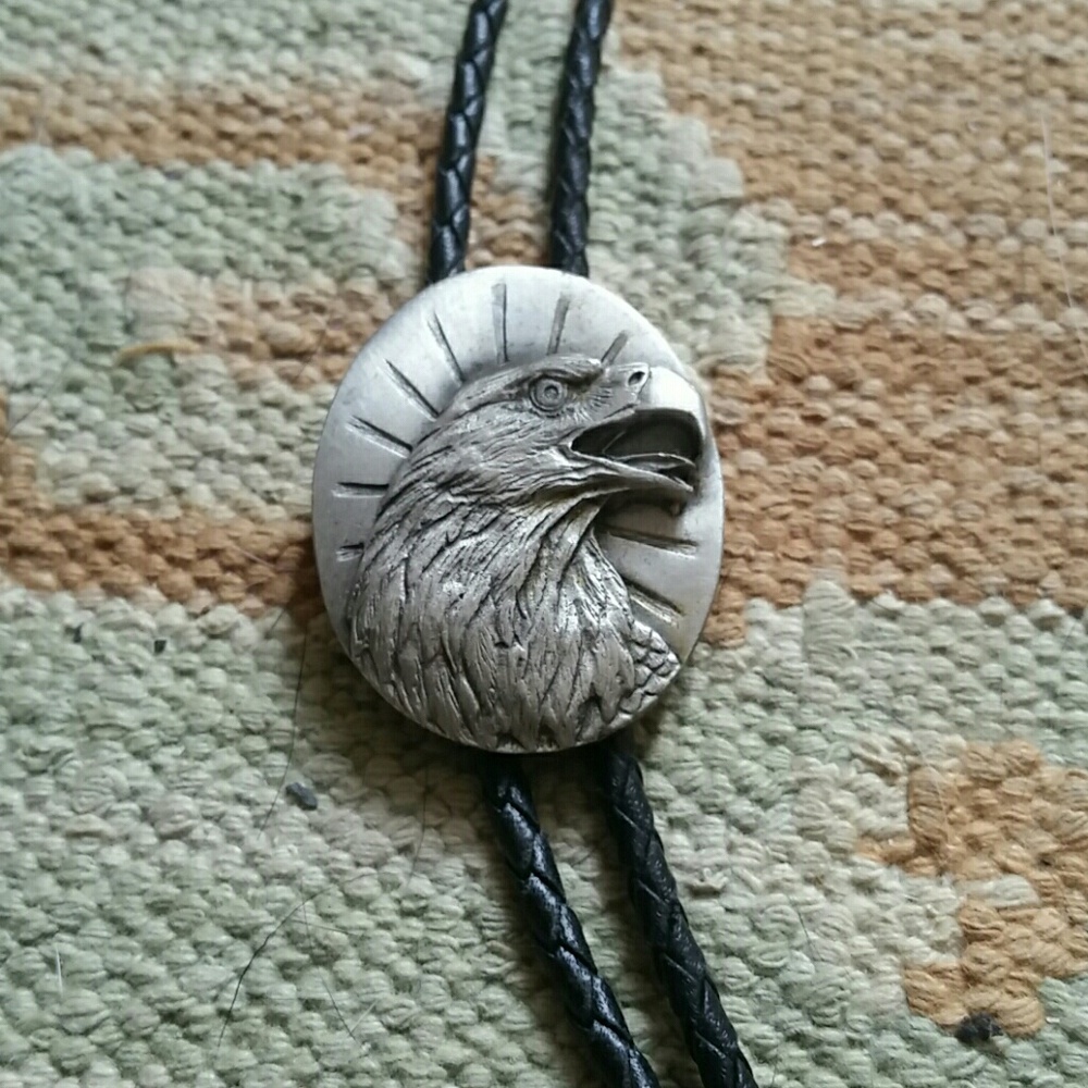 Bald eagle bolo tie