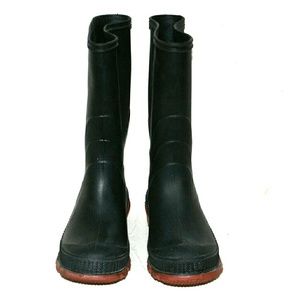 red bottom rain boots