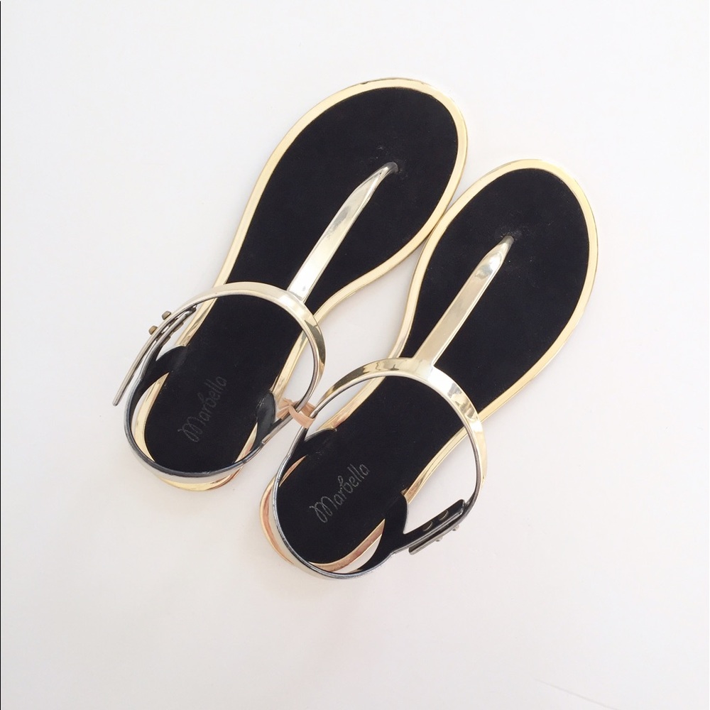 New Marbella Gold Metallic Sandals