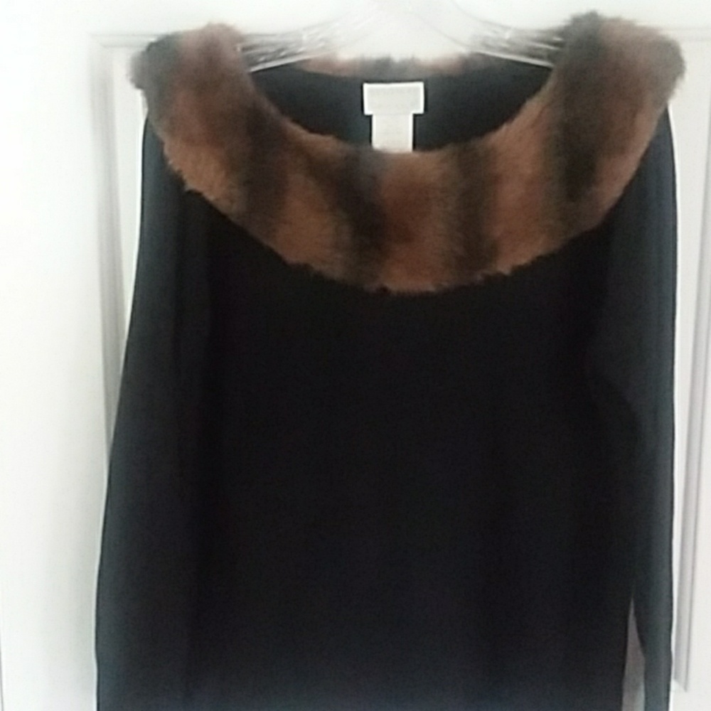 Faux fur sweater