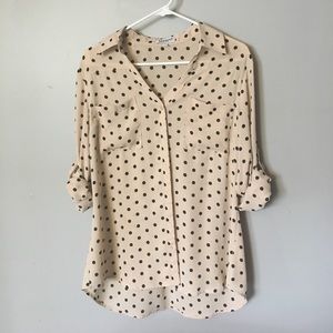 EXPRESS Polka Dot Blouse