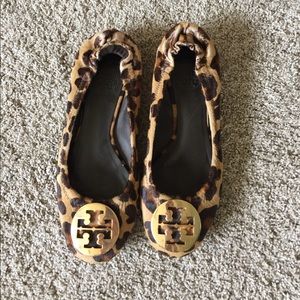 Tory Burch Leopard-Print Ballet Flats