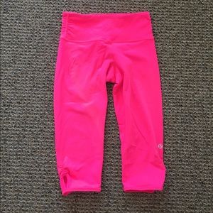 Right below the knee Lululemon 3/4 crops