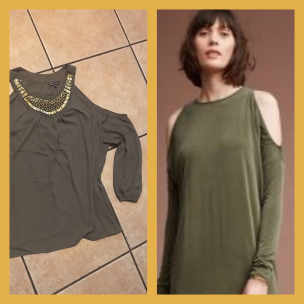 "STUNNING" NWOT Embellish Cold Shoulder Top