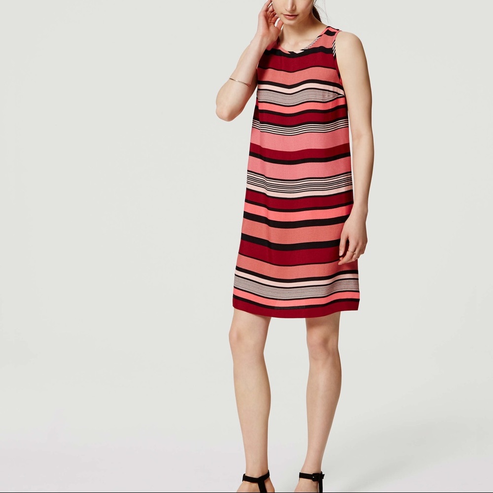 LOFT Stripe Swing Dress