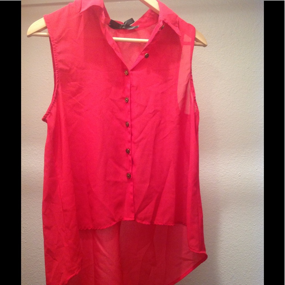 Flowy pink button down.