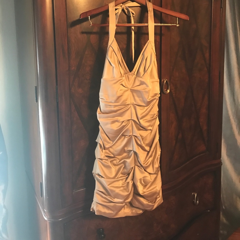 BCBG 6 Champagne cocktail dress