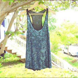 Gatsby-esque sequin scallop racerback tank