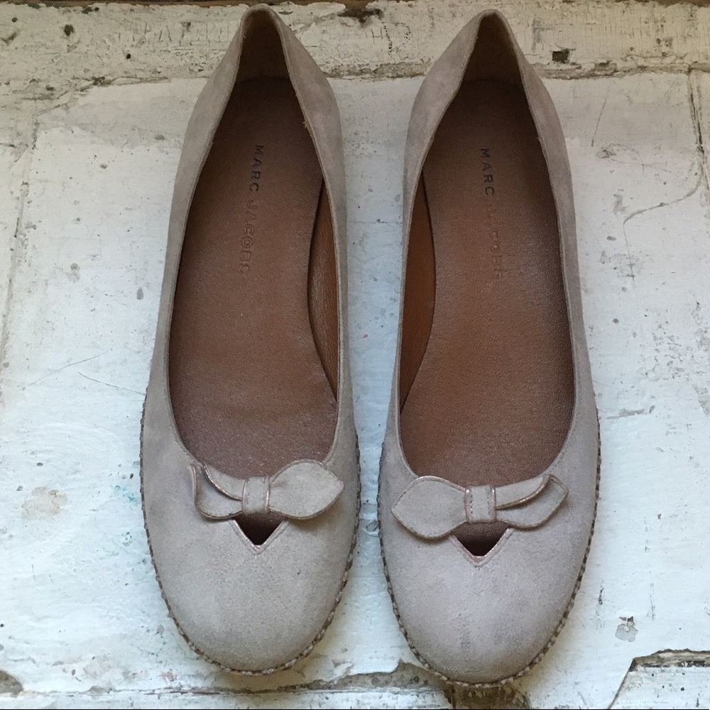Marc Jacobs Suede Lavender Bow Ballet flats
