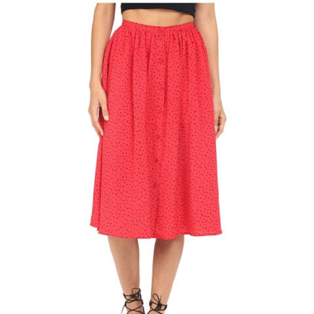 BB Dakota Button Front Midi Skirt