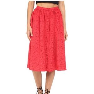 BB Dakota Button Front Midi Skirt