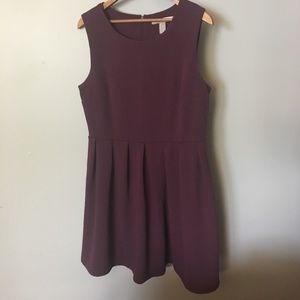 Burgundy A-line Dress