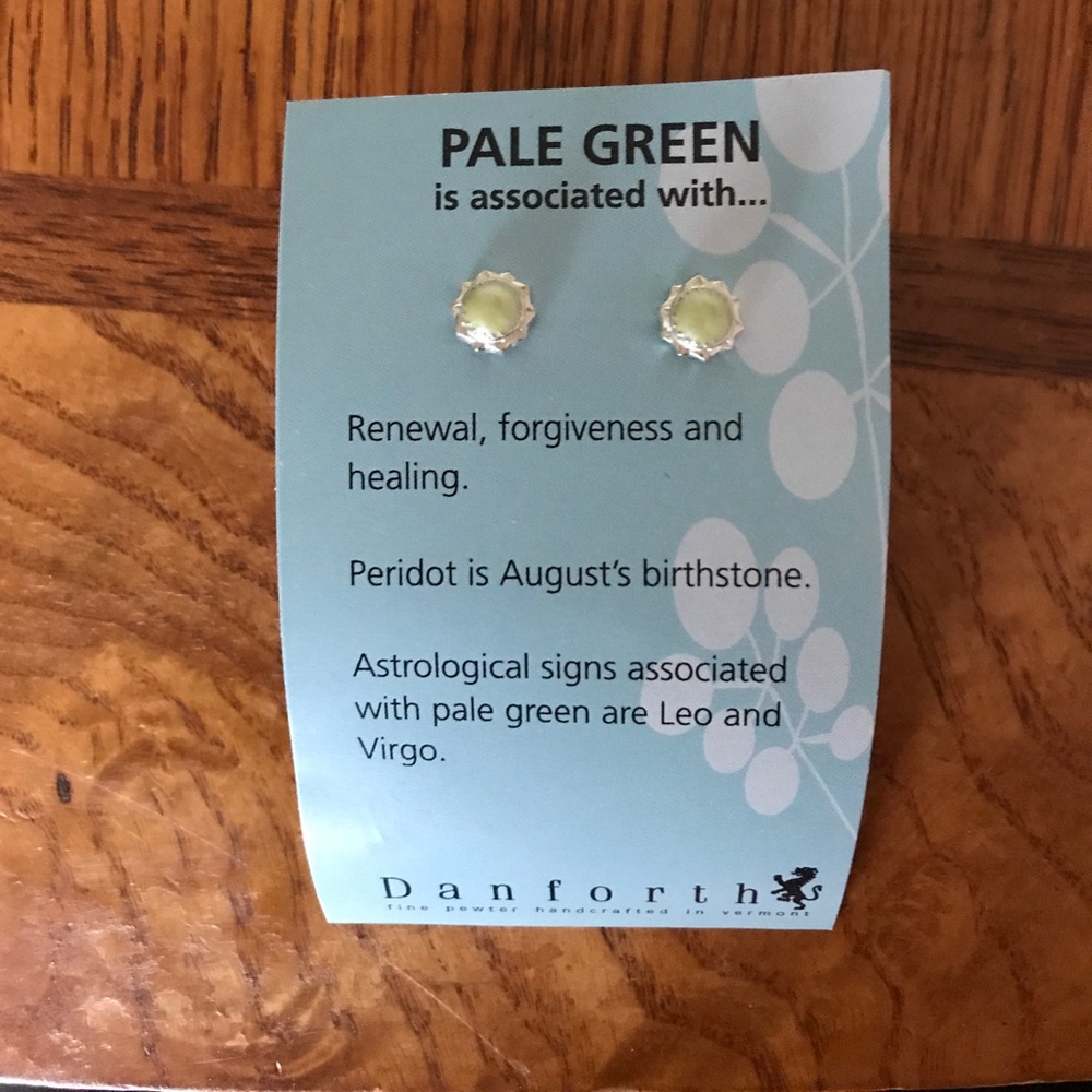 Danforth pewter green earrings