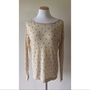 ❄️SALE❄️ Frenchi Polka Dot Tan Sweater