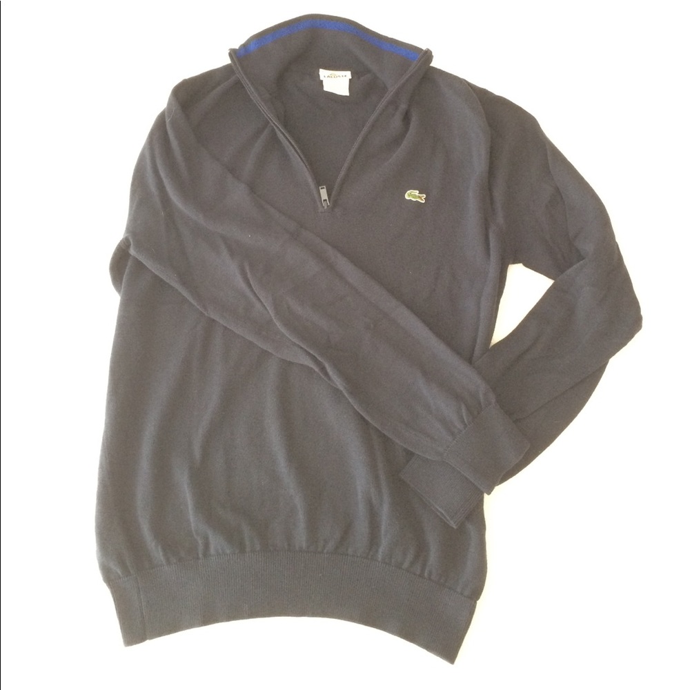 Lacoste 1/4 Quarter Zip Sweater, Size 4 Navy