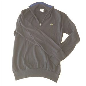 Lacoste 1/4 Quarter Zip Sweater, Size 4 Navy