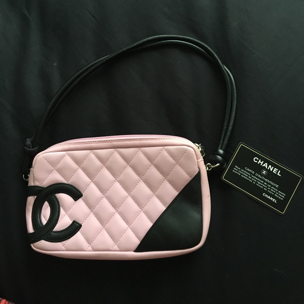 Chanel pink quilted shoulder bag