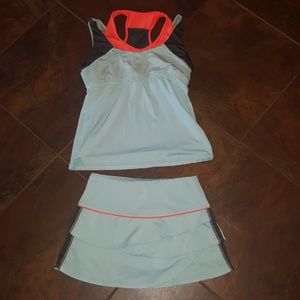 Lucky in Love 2 piece tennis athletic workout set