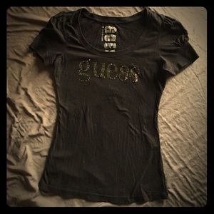 Black cap sleeve Guess Tee
