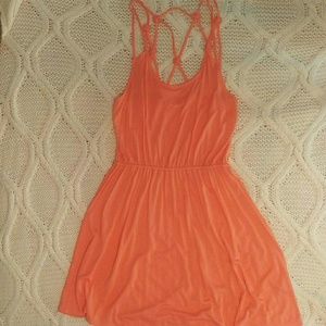 A orange sundress