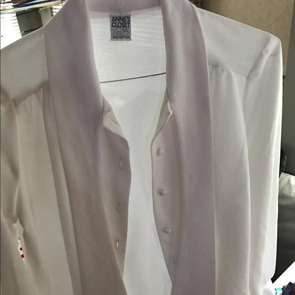 🌻Vintage 70s Cali Style 🌻White Tie Neck Blouse - Picture 5 of 5