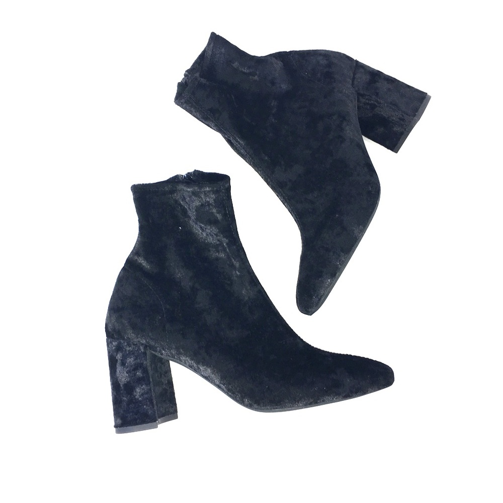 JEFFREY CAMPELL black velour boots