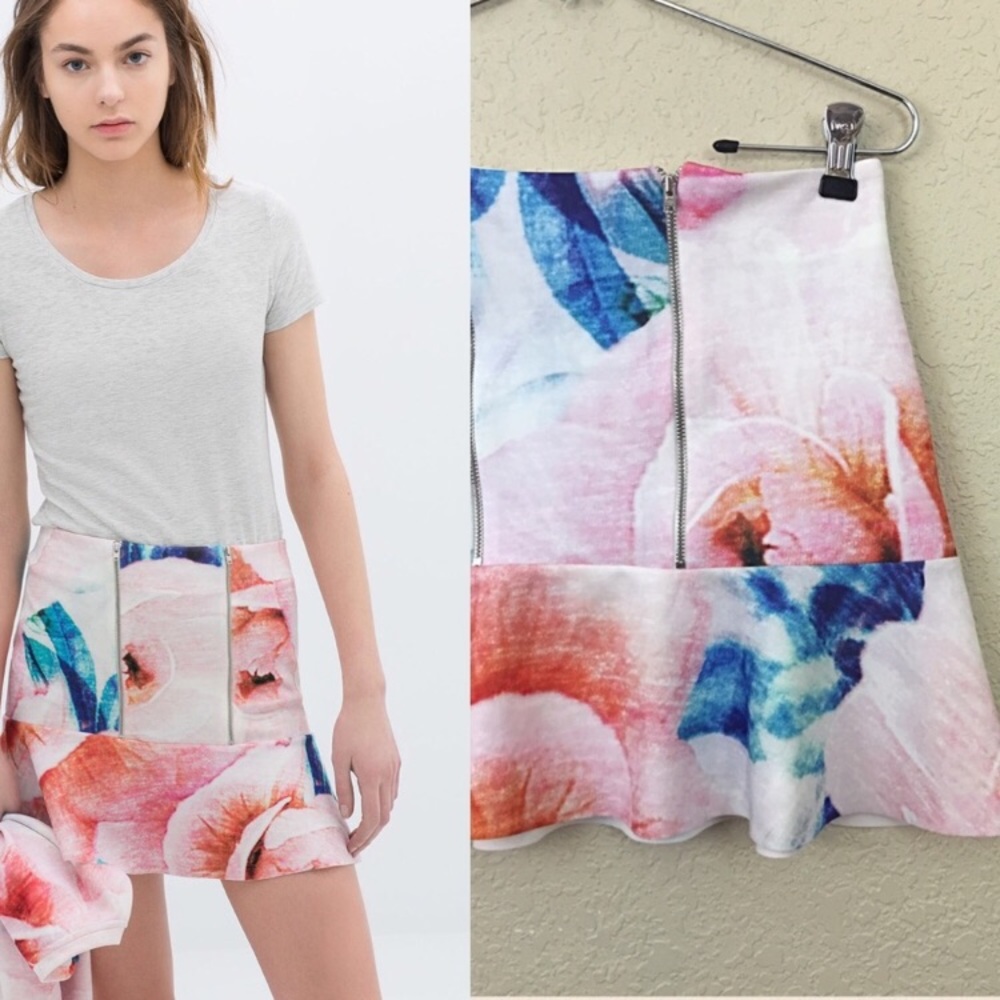 Zara TRF Neoprene Skirt NWT