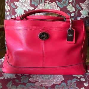 Coach 💕authentic 💕 red leather bag! Like new!