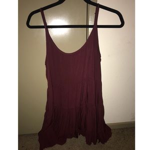 Burgundy brandy dress