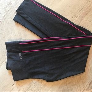 NWOT Pink dark gray yoga pants