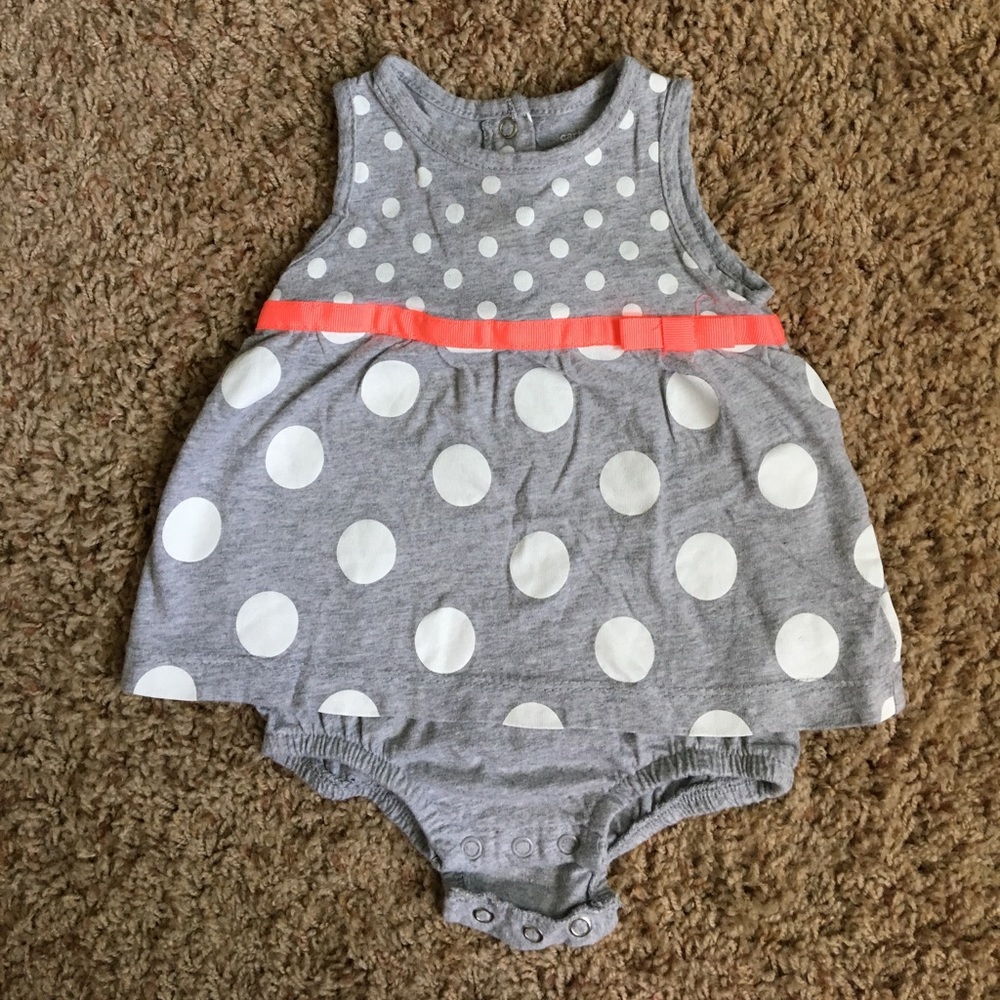 Gray Polka Dot Romper