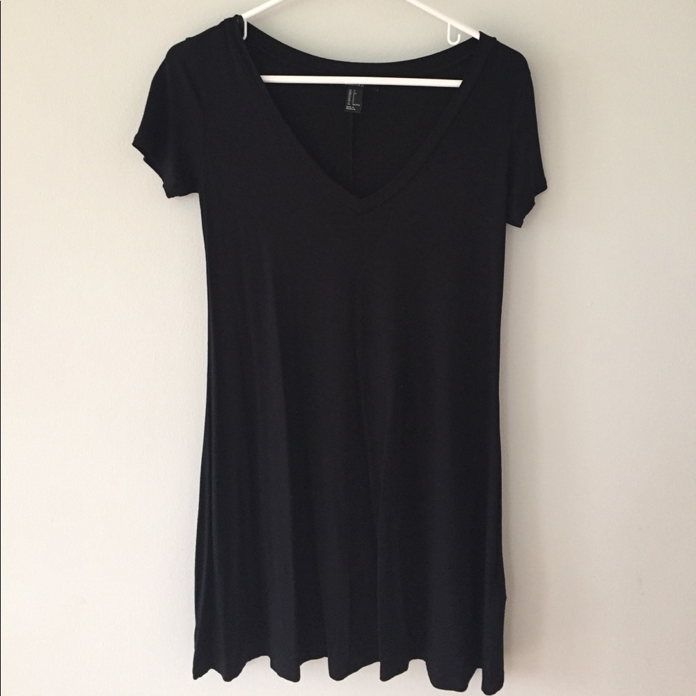Black t-shirt casual tunic top