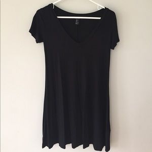 Black t-shirt casual tunic top