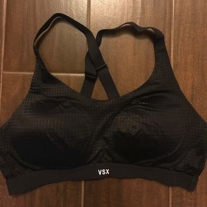 VSX black sports bra