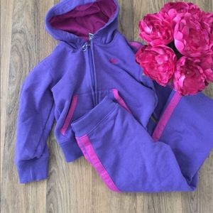 💜 Purple Nike Sweat Suit Set Size 4T 💜