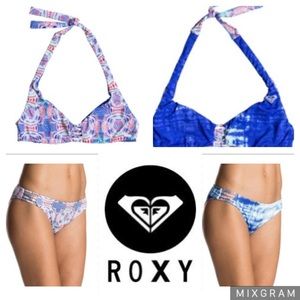 Roxy Printed Strappy Live 70's Reversible Bikini