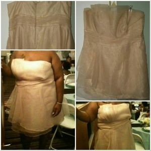 Tan bridesmaid dress