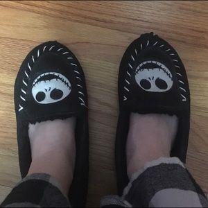 Jack Skellington Moccasin Slippers