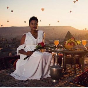 White Cold Shoulder Dress