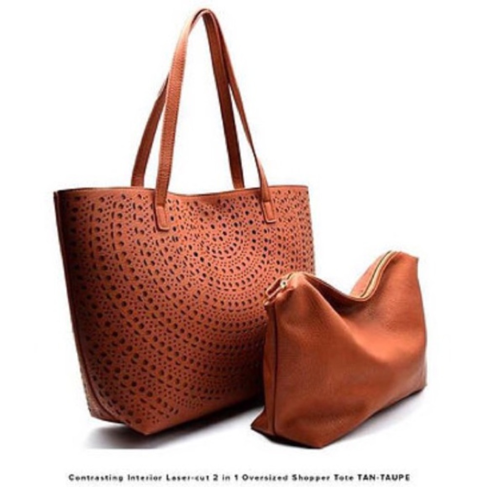 Faux Leather over sized tote