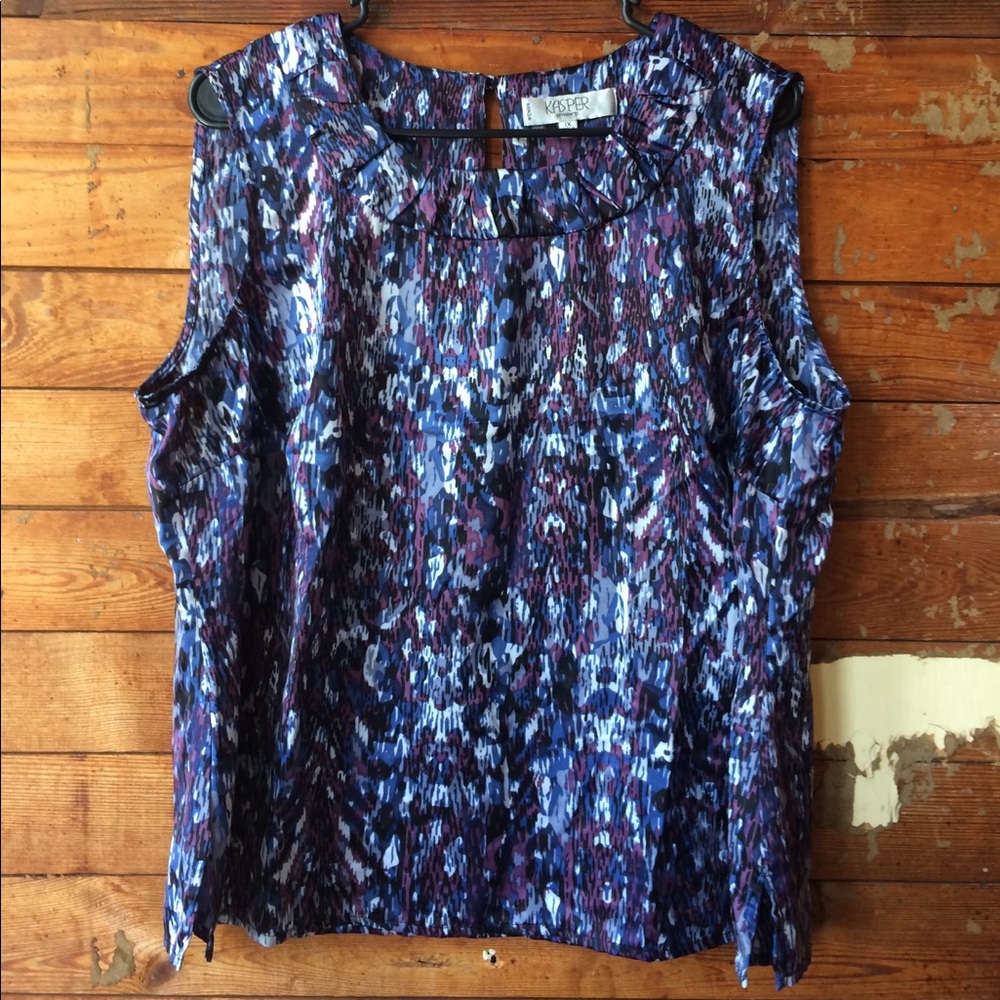 Kasper Women's Sleeveless Blouse 1X
