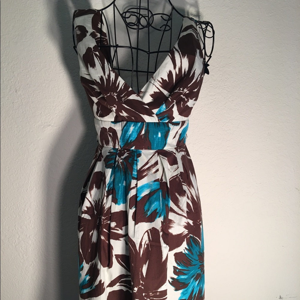 Maurices Womens Brown Floral Print Dress