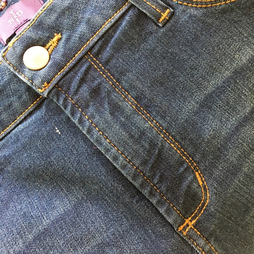 SOLD💛NEW NYDJ dark denim Capri wide leg blue jean - Picture 3 of 5