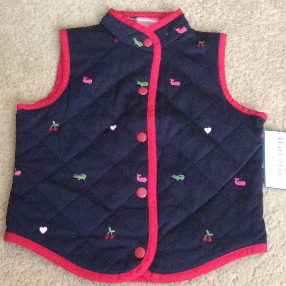 NEW Hartstrings Girls 5/6 vest embroidered