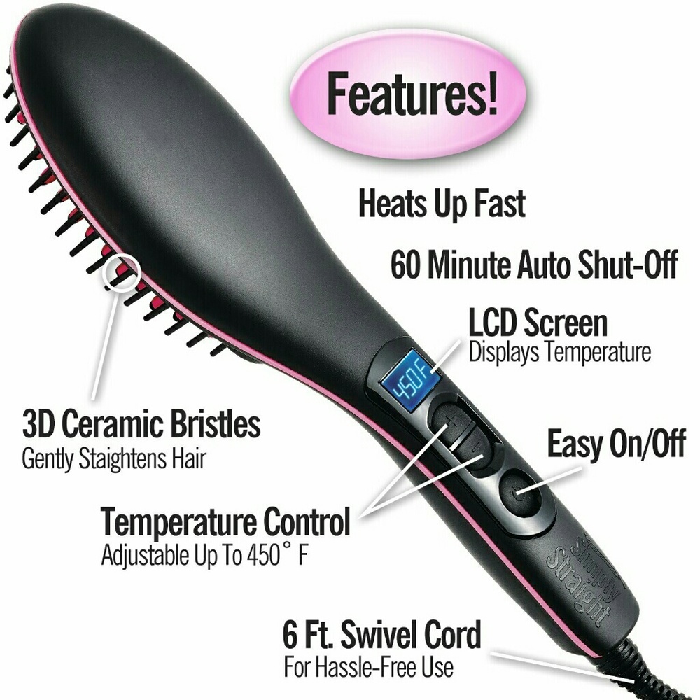 Simply Straight straightener brush