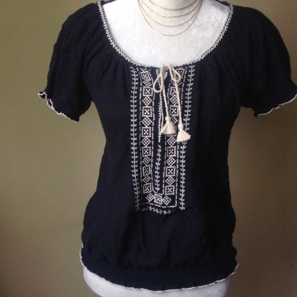 American Eagle Boho Cap Sleeve Top