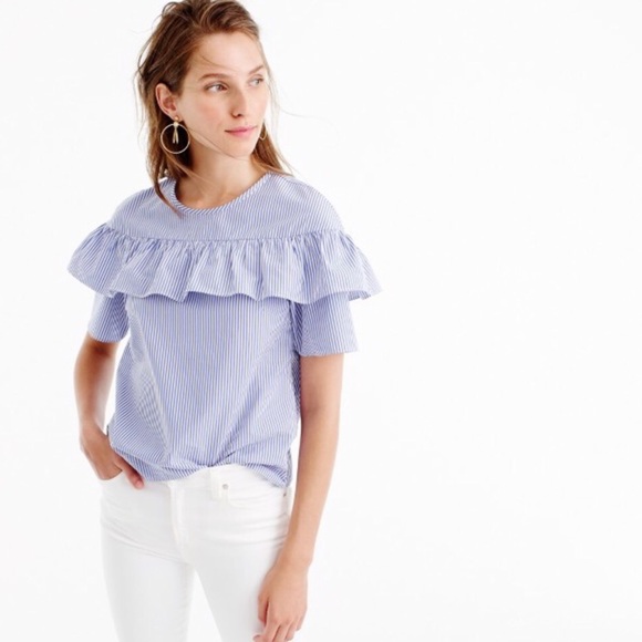 J. Crew Tops - nwot//j. crew • "Edie" top in shirting stripe