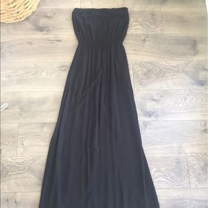 Splendid black strapless maxi dress