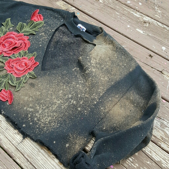 Made 2 order Grunge Cropped sweatshirt - Picture 2 of 4