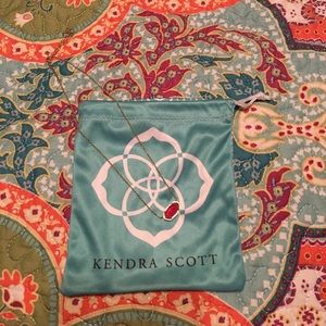 Kendra Scott Elisa pendant necklace in ruby red
